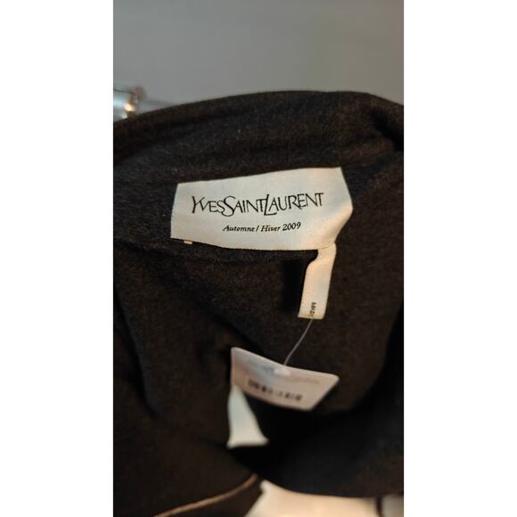 Saint Laurent Dark Gray Wool Coat - Size Medium (FR38) - Picture 6 of 7